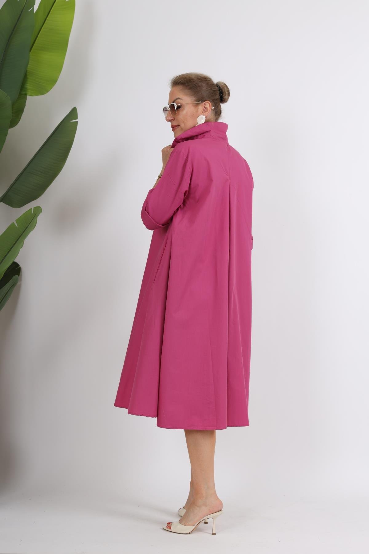 Koton Oversize Fuşya Elbise