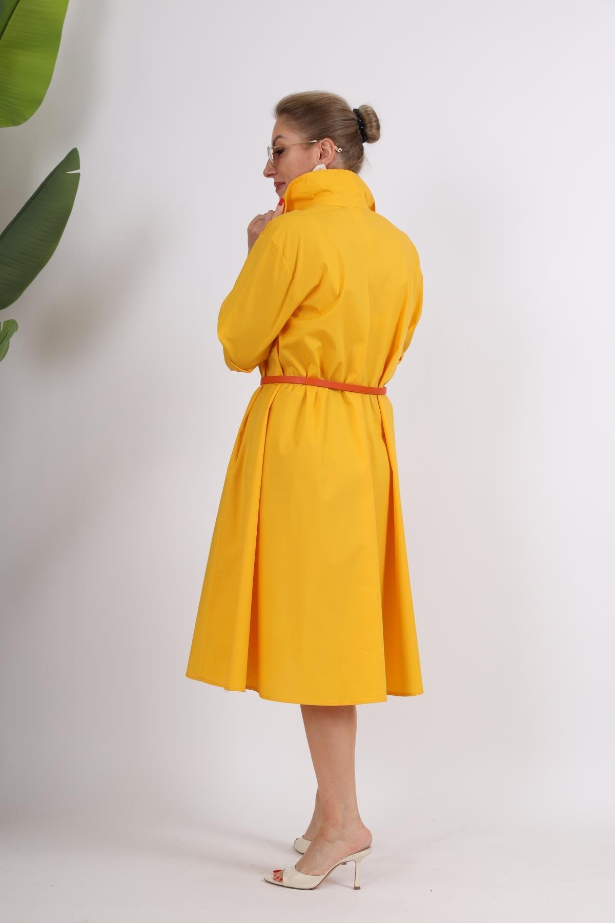 Koton Oversize Sarı Elbise