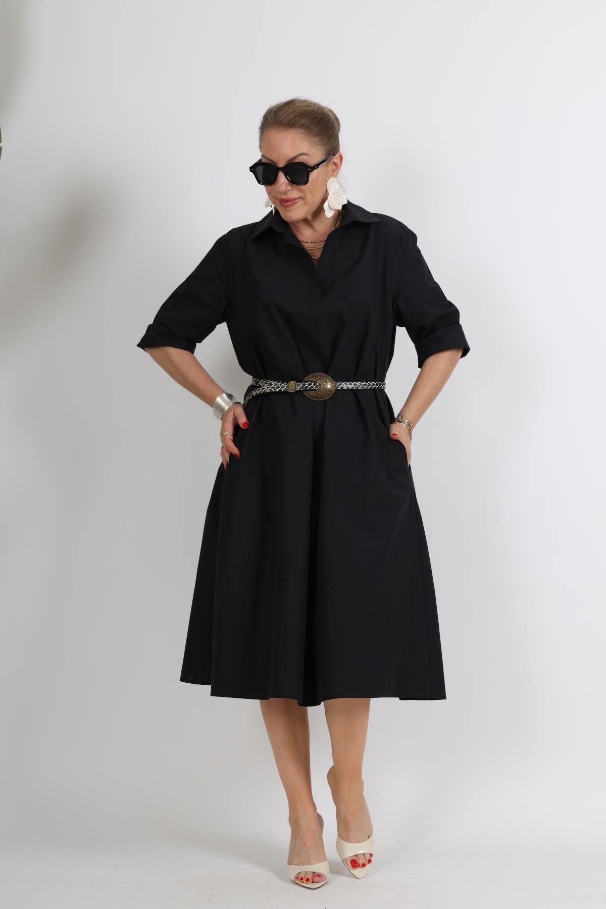 Koton Oversize Siyah Elbise