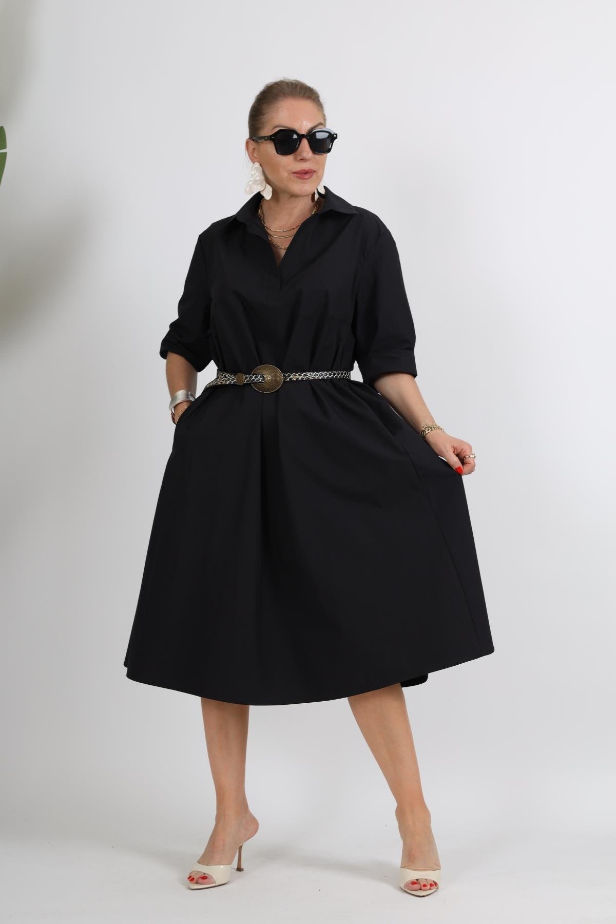 Koton Oversize Siyah Elbise