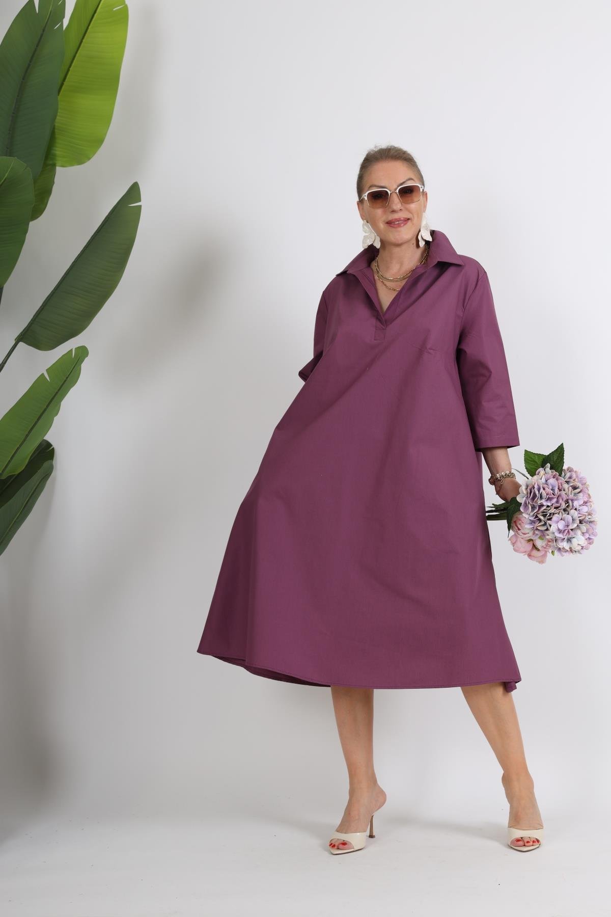 Koton Oversize Vişne Çürüğü Elbise