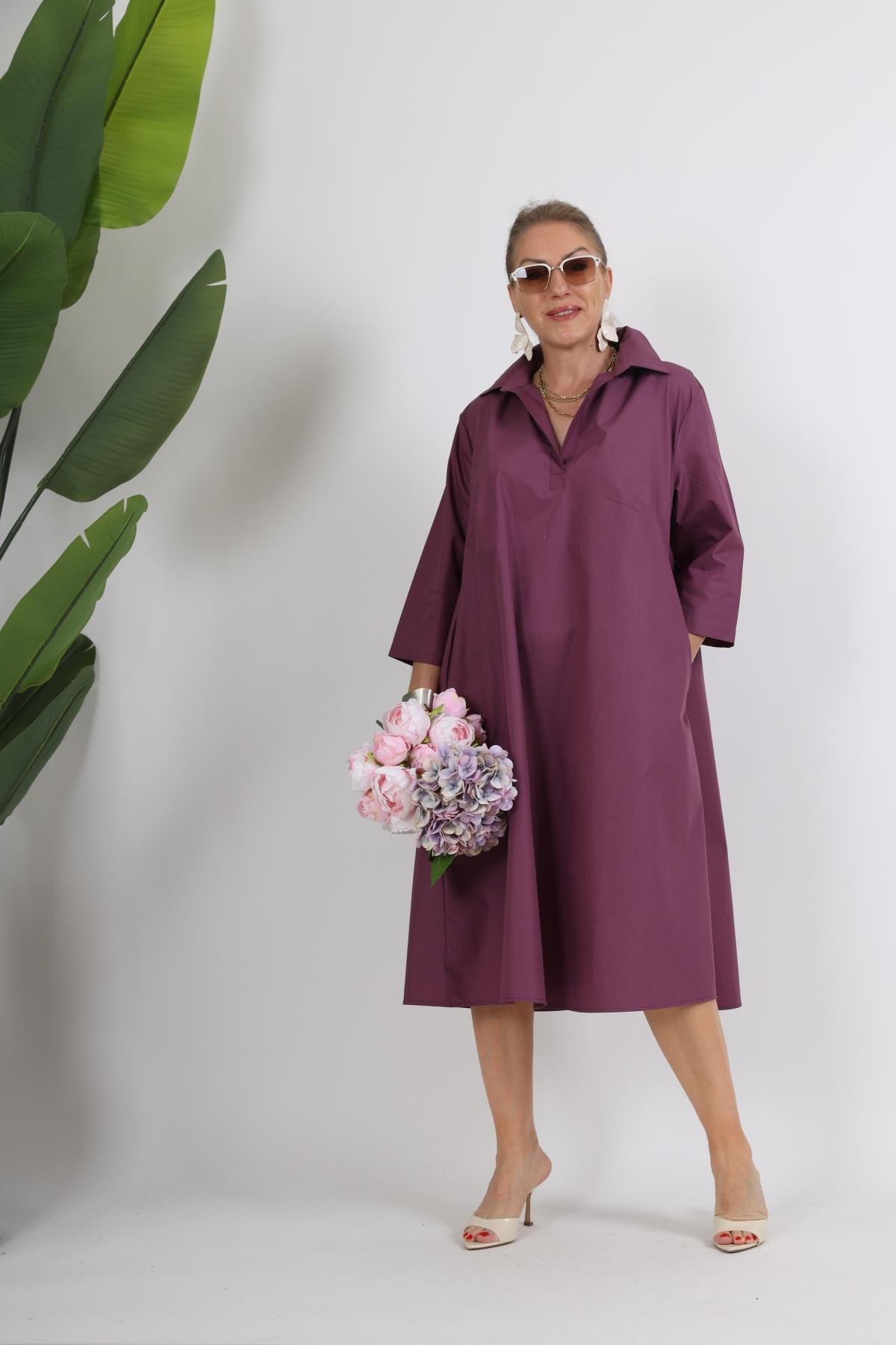 Koton Oversize Vişne Çürüğü Elbise