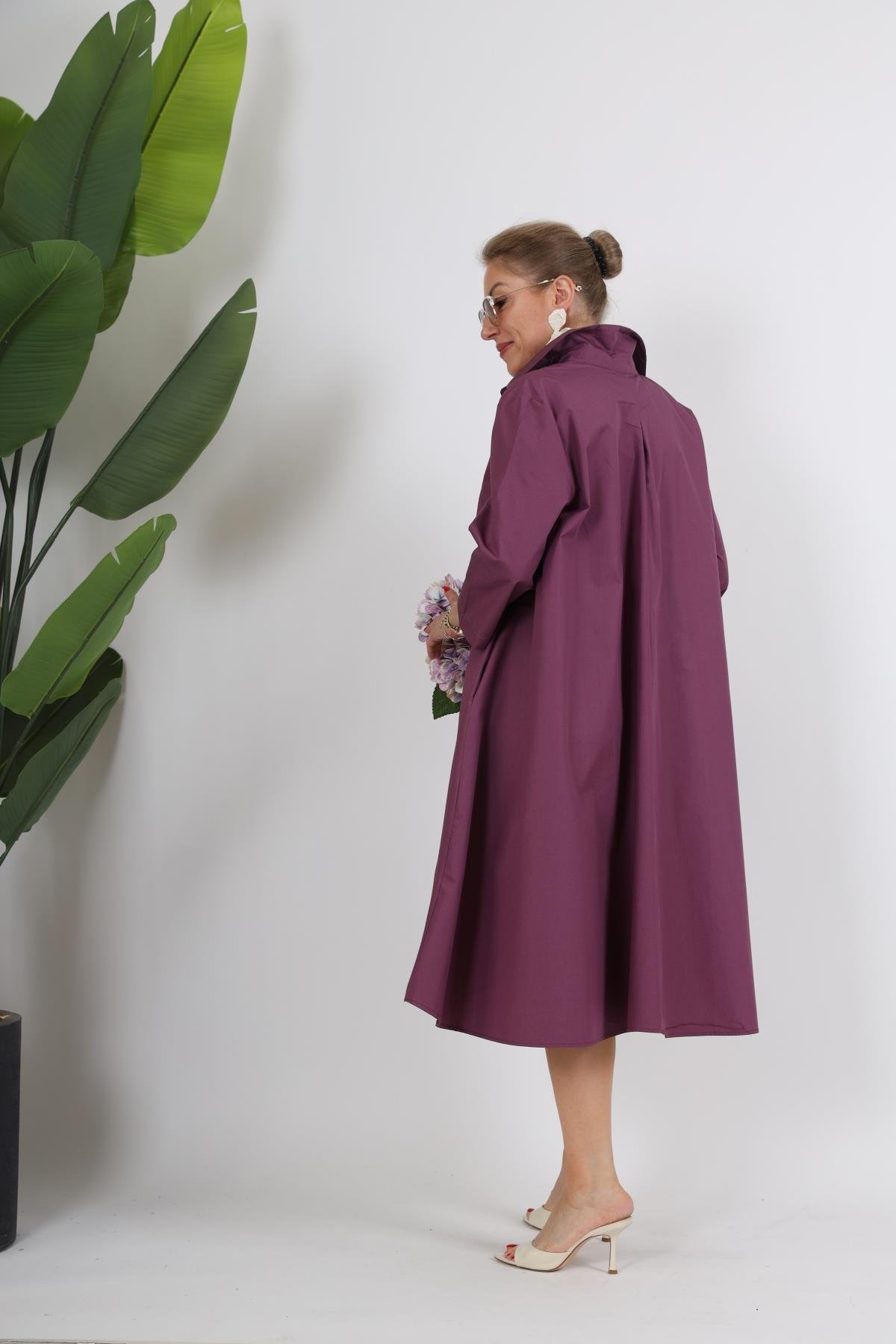 Koton Oversize Vişne Çürüğü Elbise