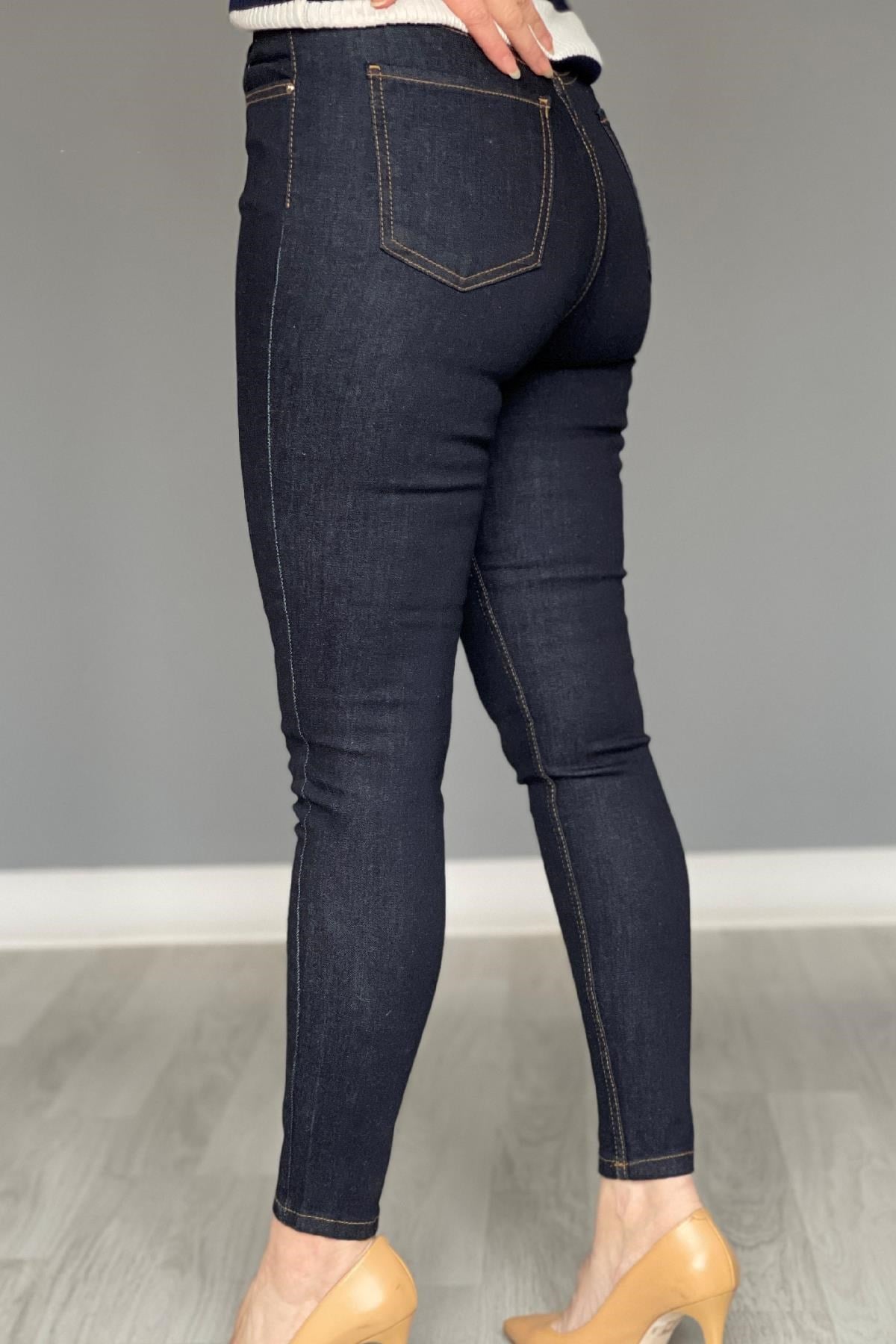 Koyu Lacivert Skinny Jean Pantolon