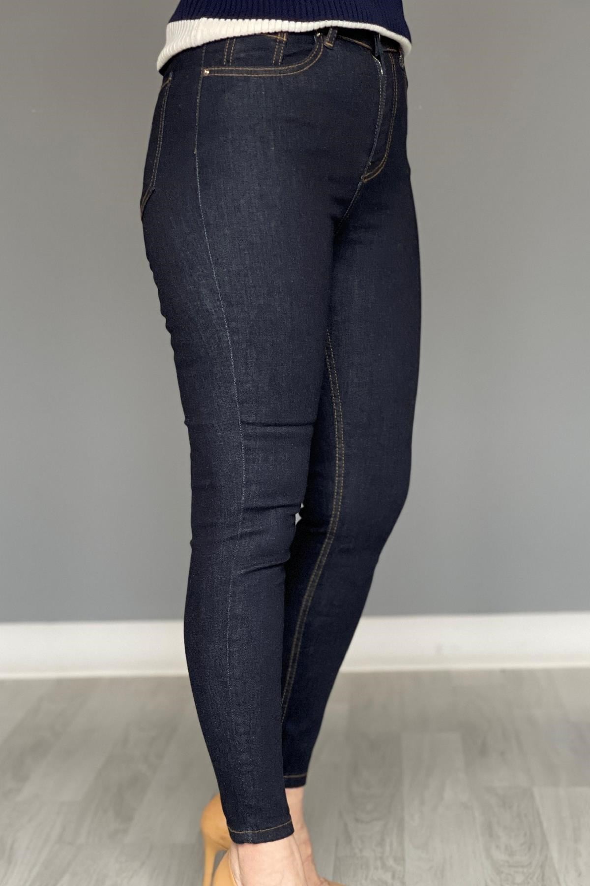 Koyu Lacivert Skinny Jean Pantolon