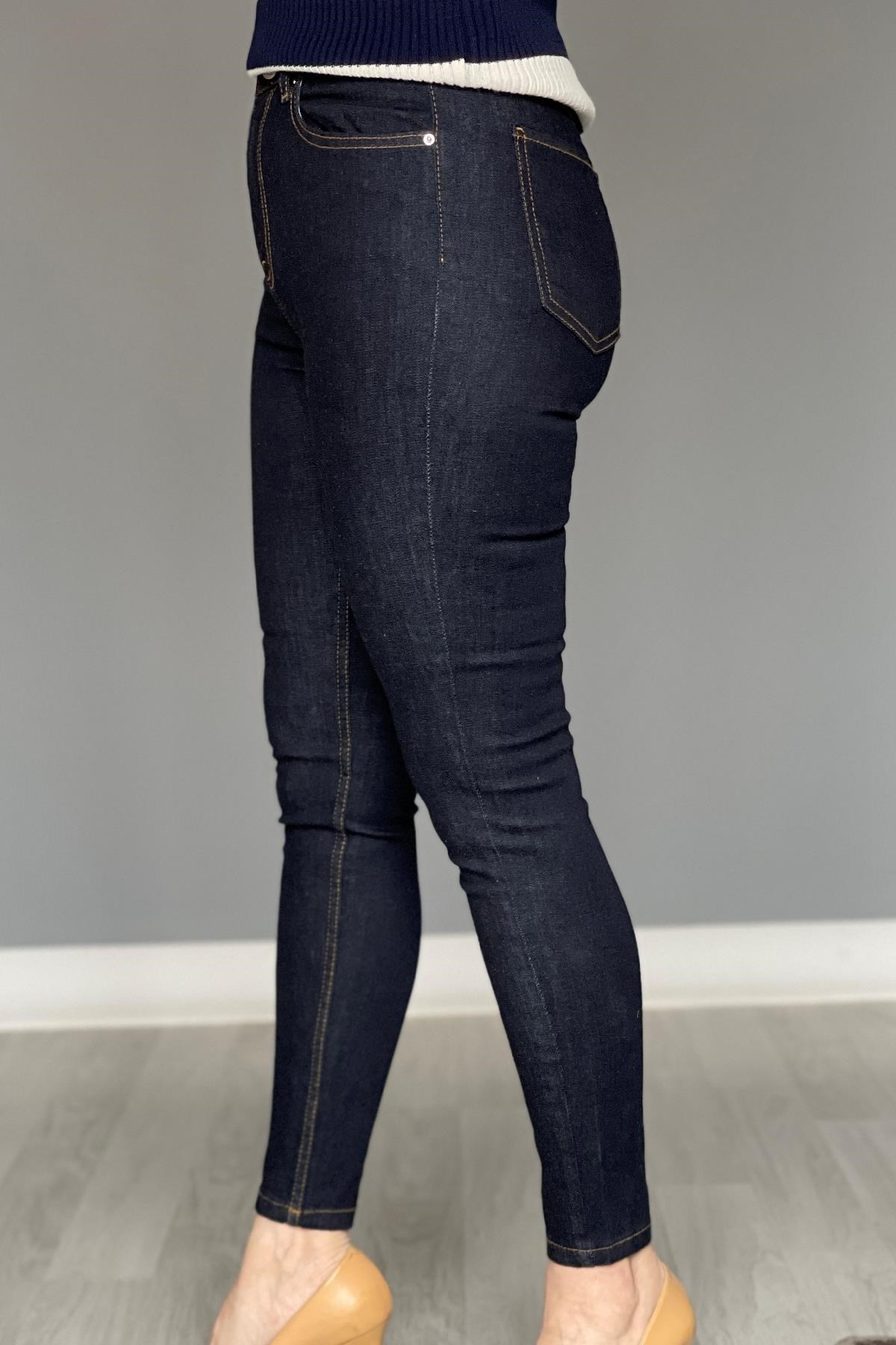 Koyu Lacivert Skinny Jean Pantolon
