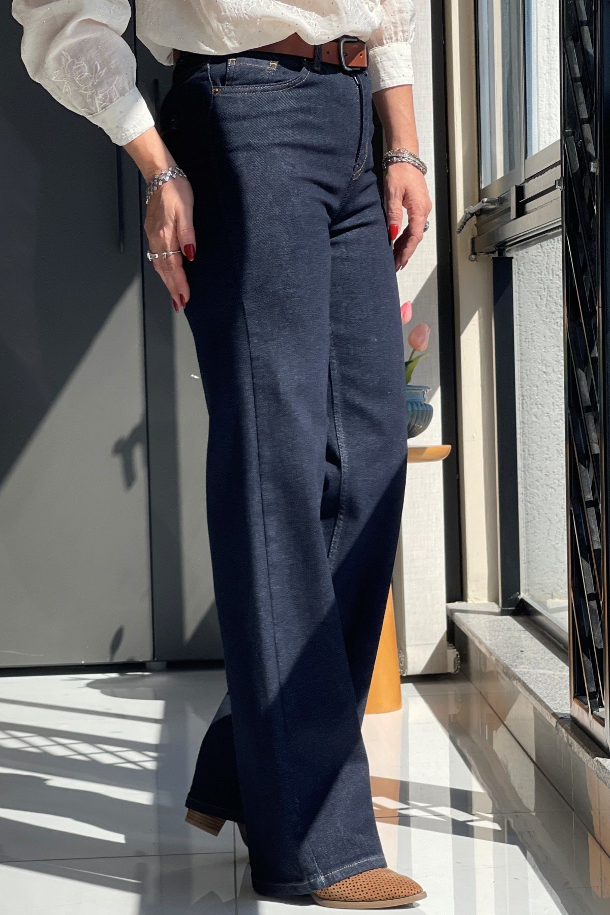 Lacivert Boru Paça Jean