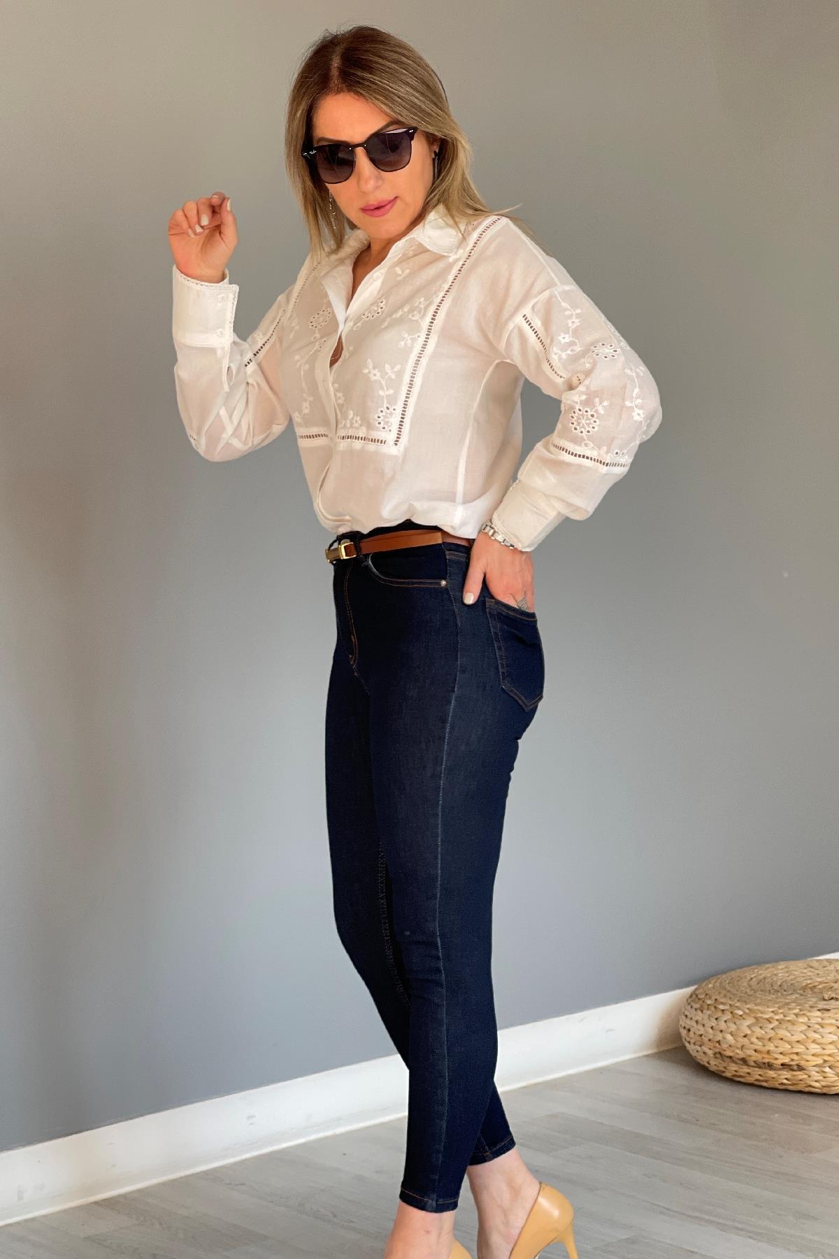 Lacivert Skinny Jean