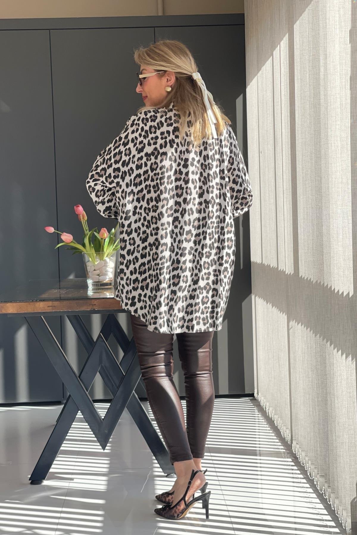 Leo Desen Oversize Gömlek
