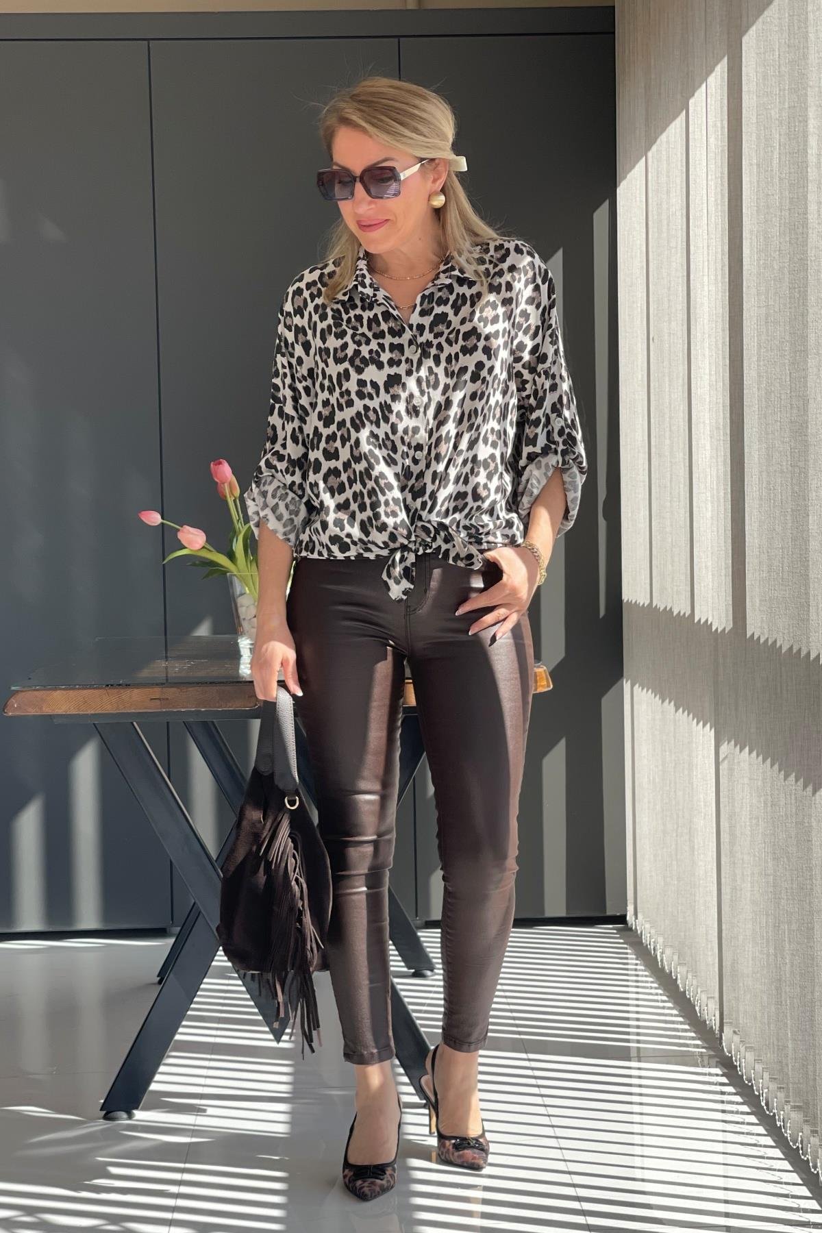 Leo Desen Oversize Gömlek
