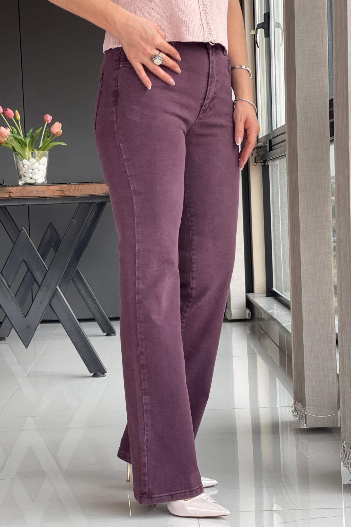 Mürdüm Boru Paça Jean