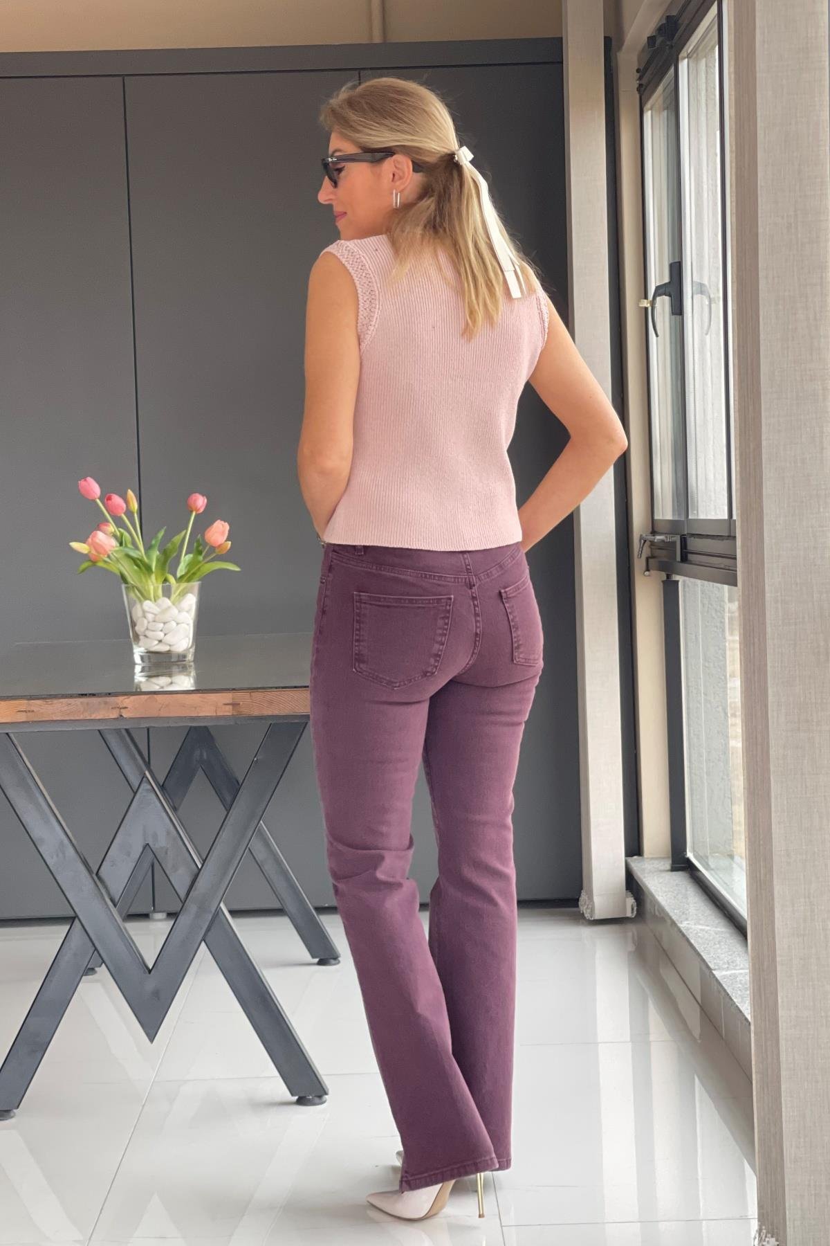 Mürdüm Boru Paça Jean