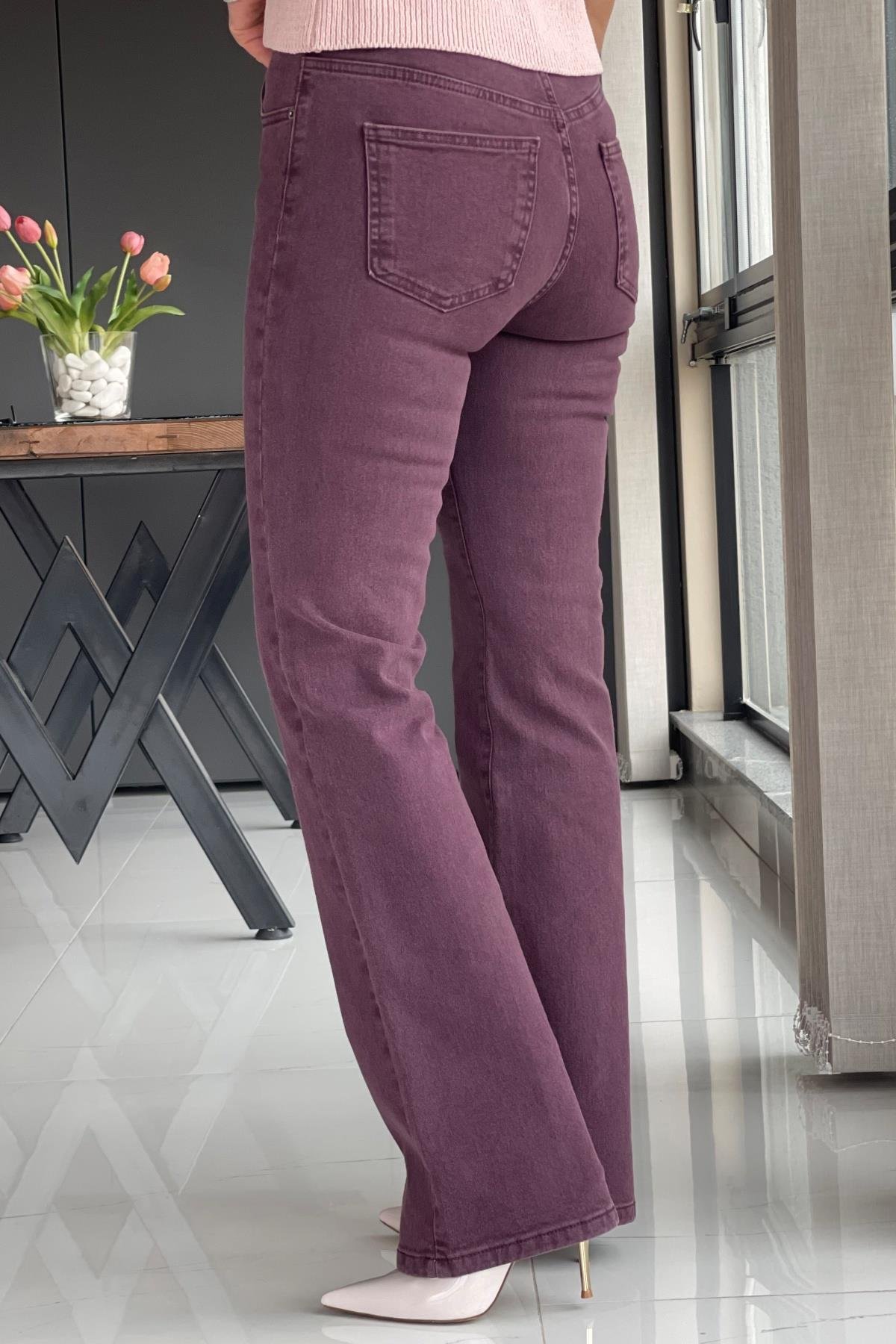 Mürdüm Boru Paça Jean