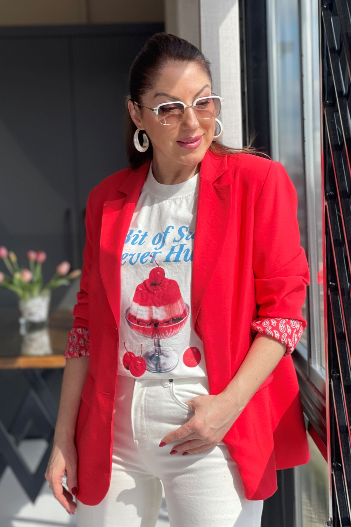Nar Çiçeği Blazer Ceket