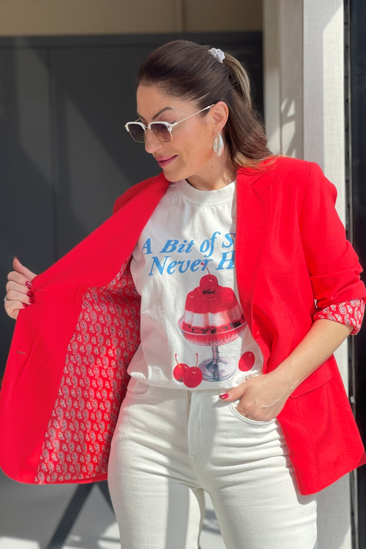 Nar Çiçeği Blazer Ceket