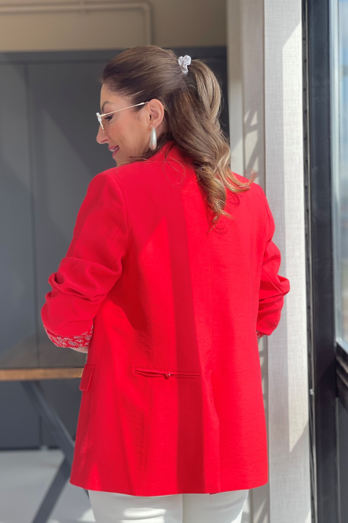 Nar Çiçeği Blazer Ceket