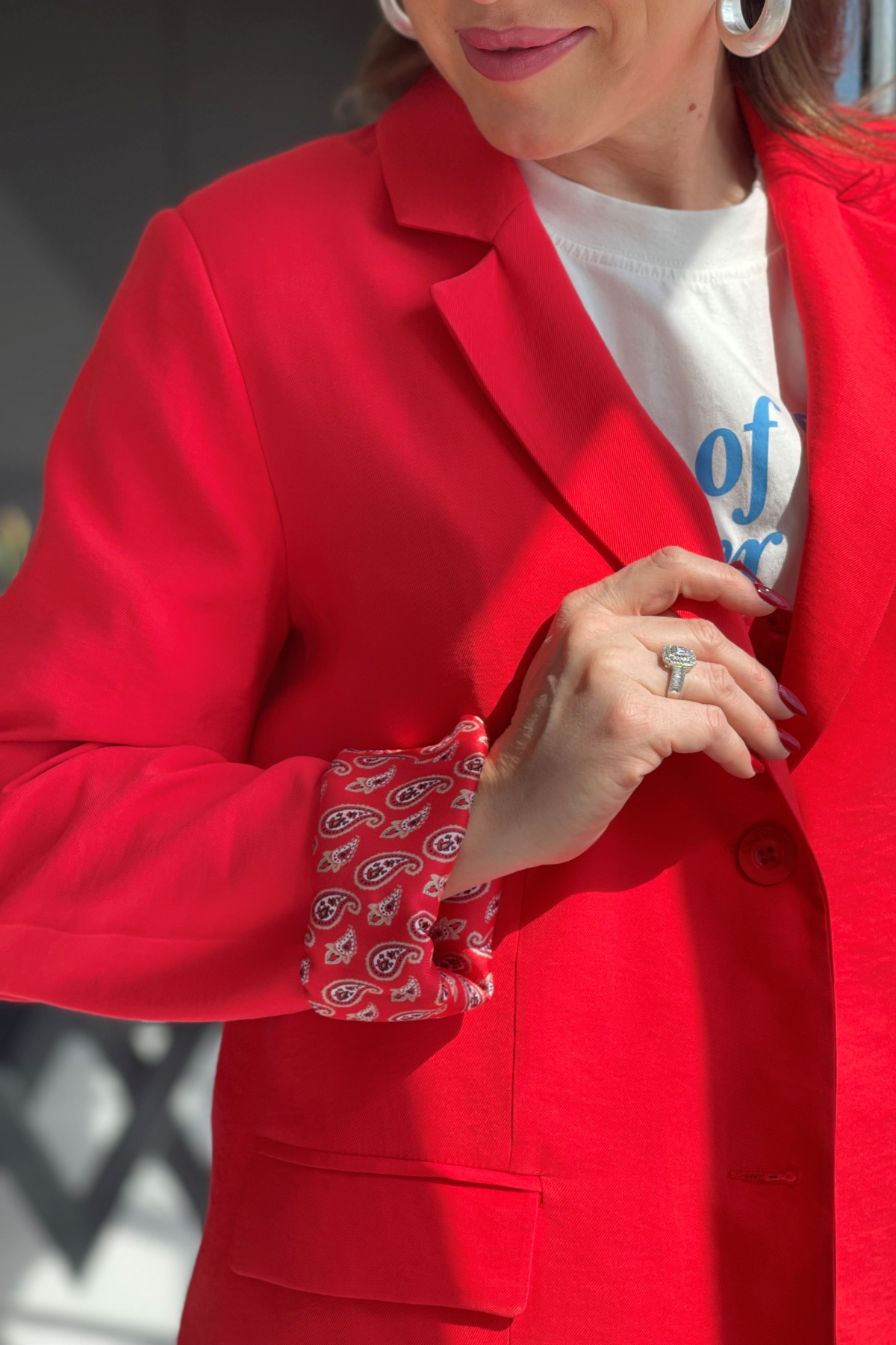 Nar Çiçeği Blazer Ceket