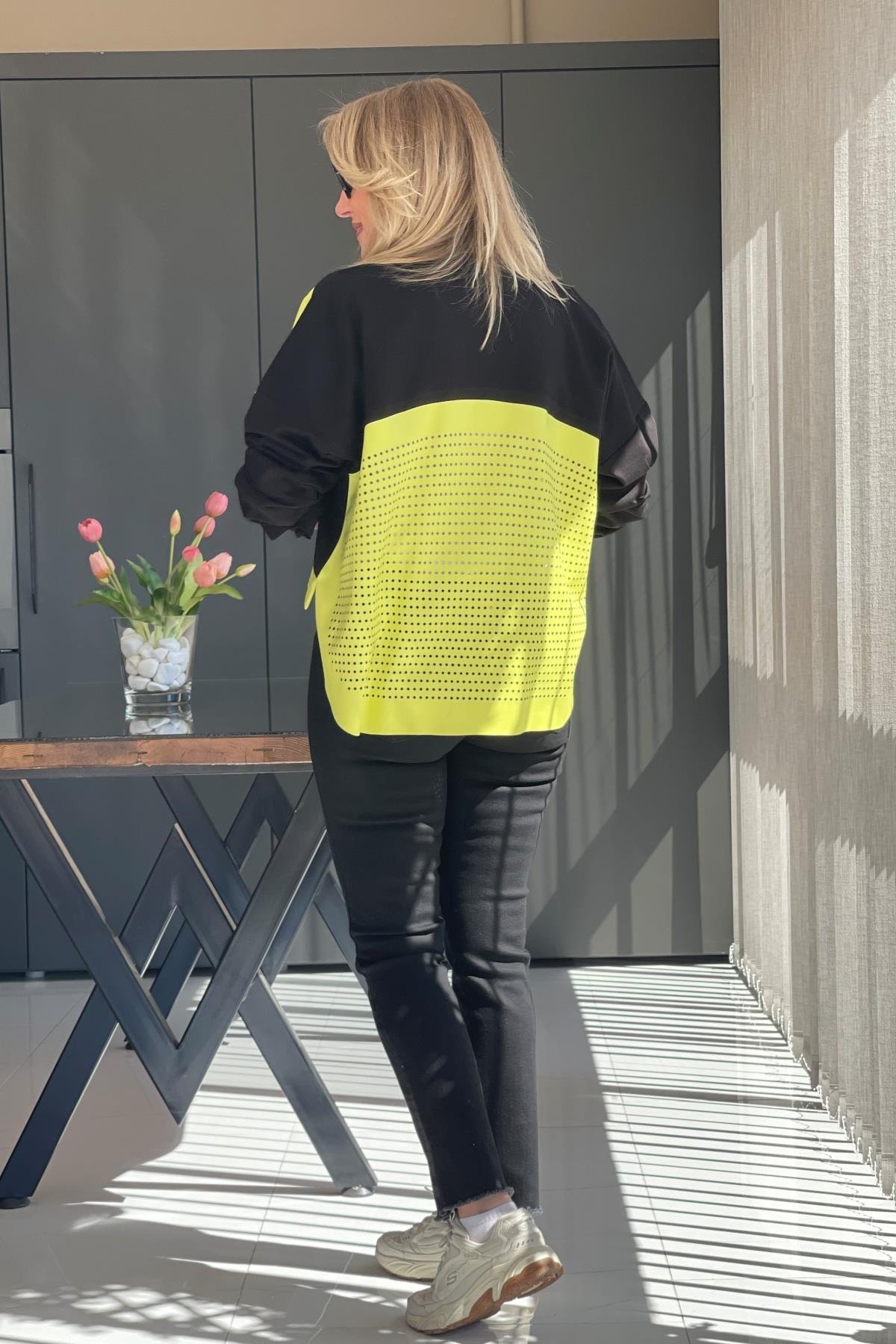 Neon Lazer Kesim Trençkot