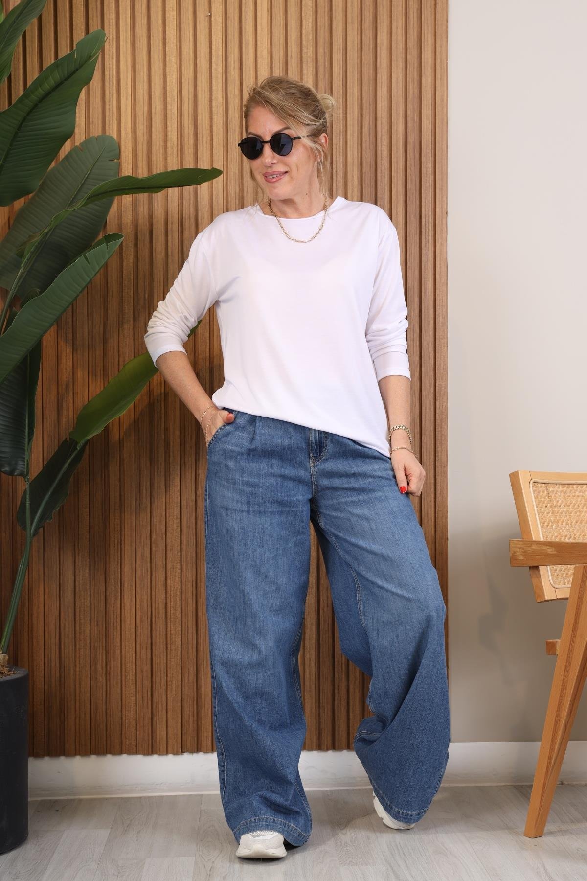 Orj. Marka Beyaz Basic Bluz