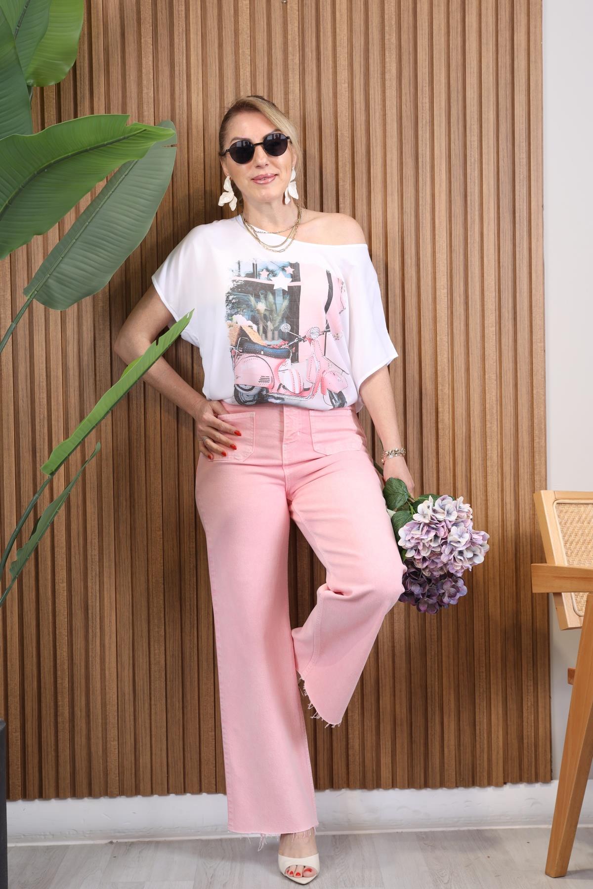 Orj Marka Cep Model Pembe Jean