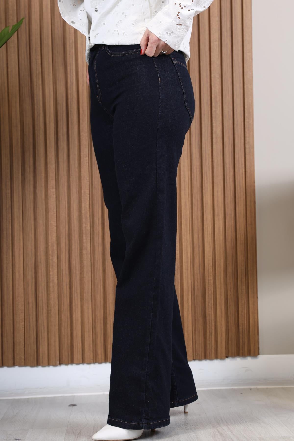 Orj Marka Lacivert İspanyol Jean