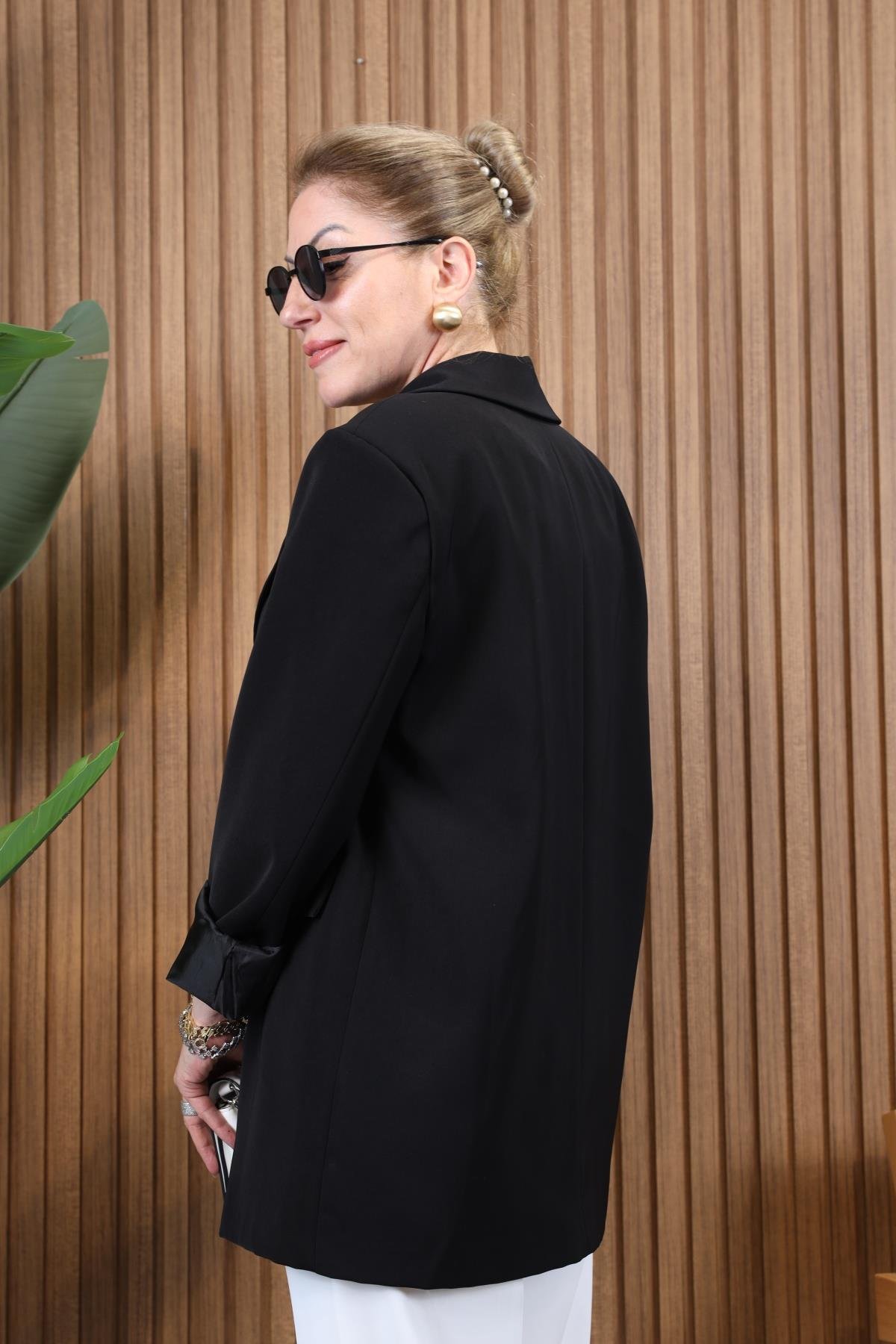 Oversize Siyah Blazer