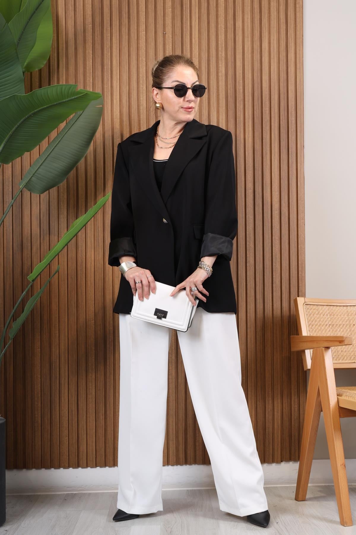 Oversize Siyah Blazer