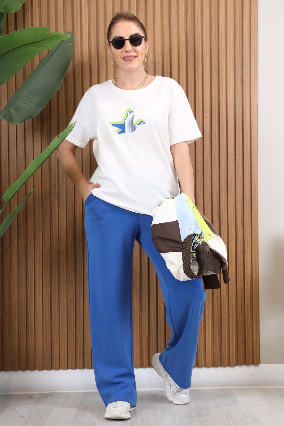 Oysho Saks Mavi Pantolon