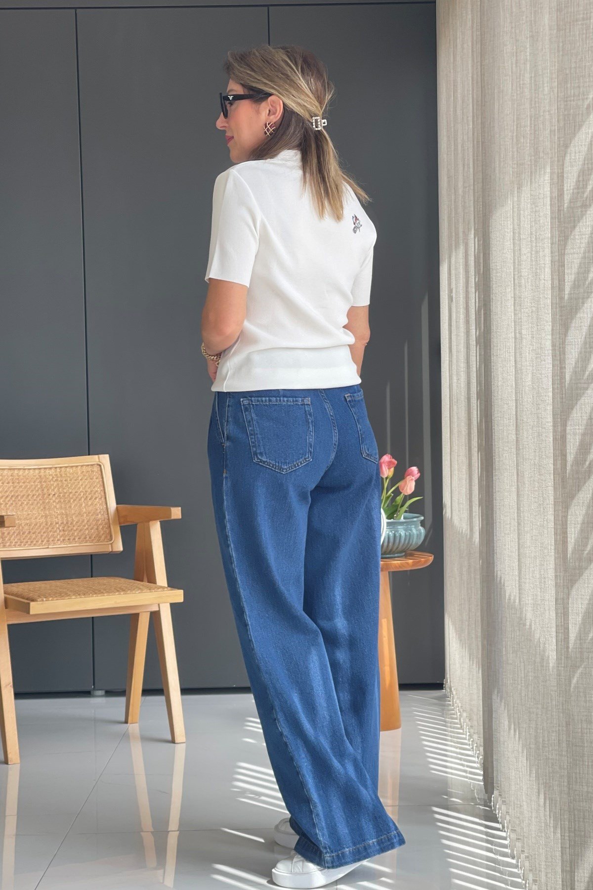 Pilise Detay Lacivert Jean