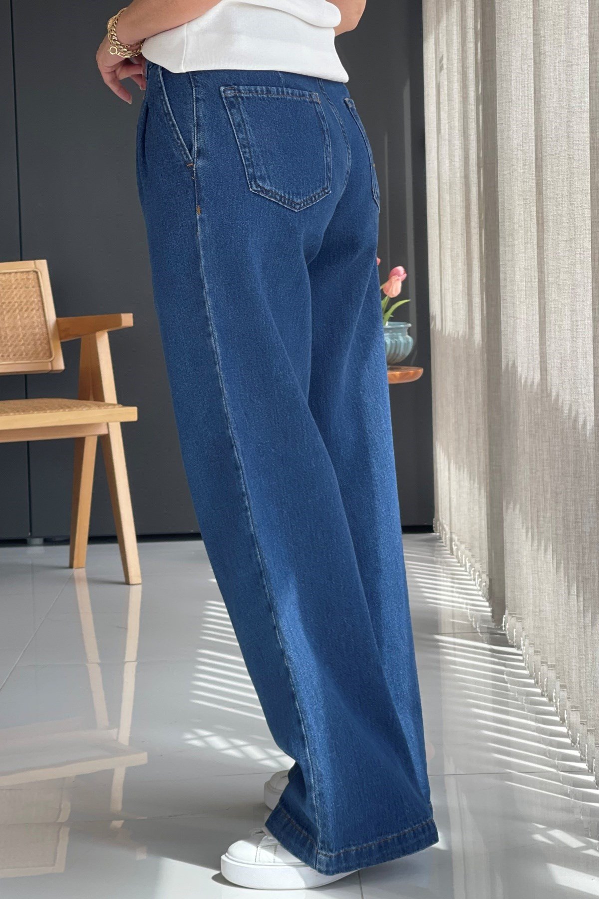 Pilise Detay Lacivert Jean