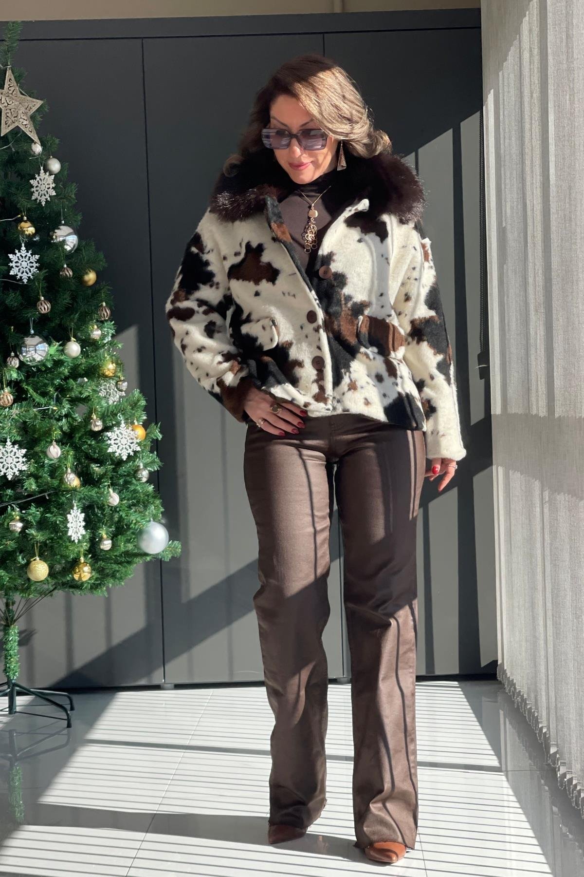 Rodeo Desen Peluş Kaban