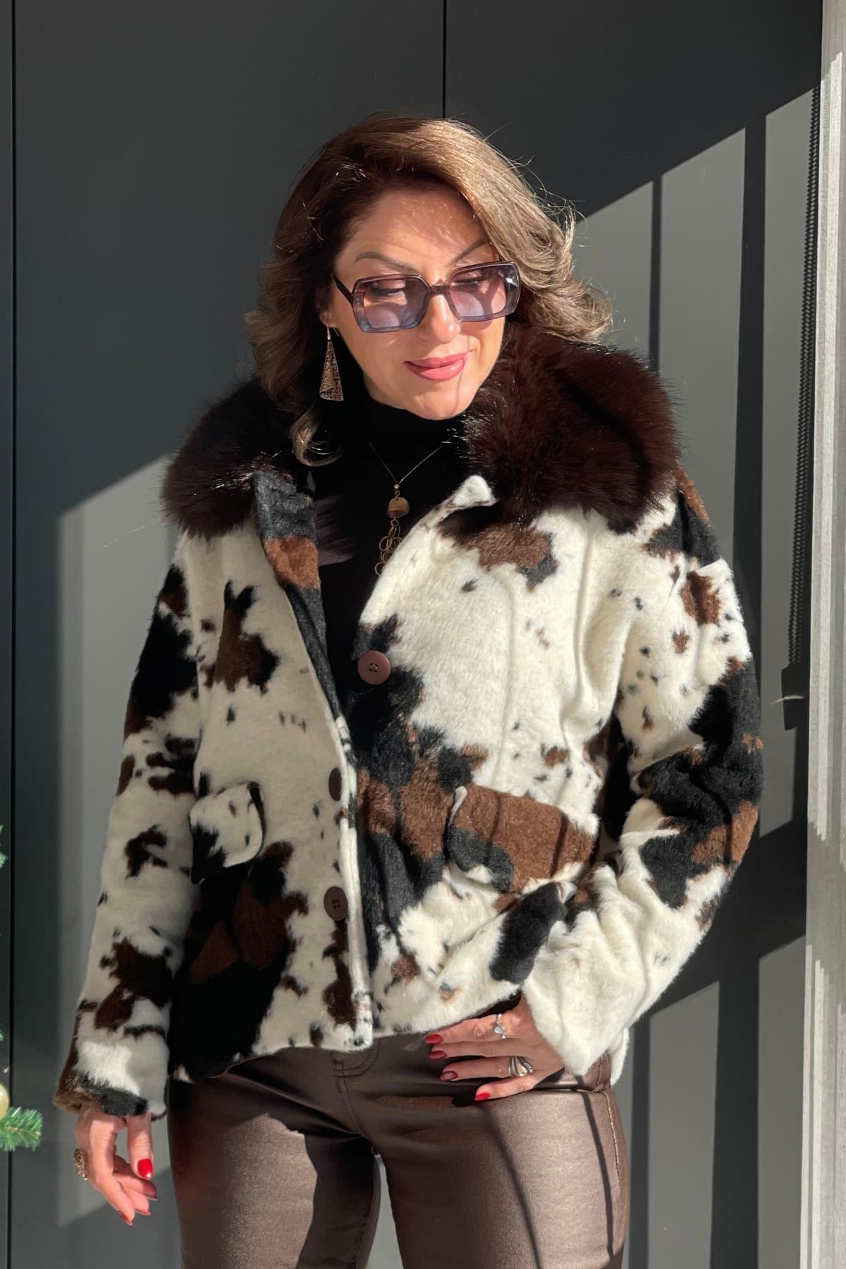 Rodeo Desen Peluş Kaban