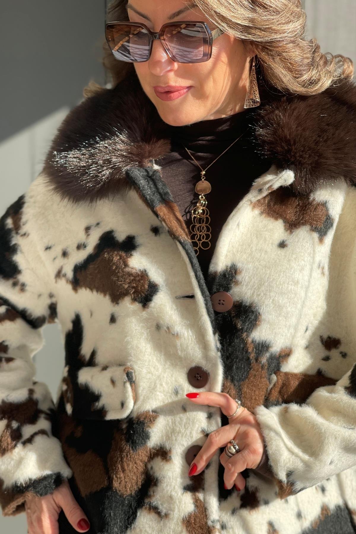 Rodeo Desen Peluş Kaban