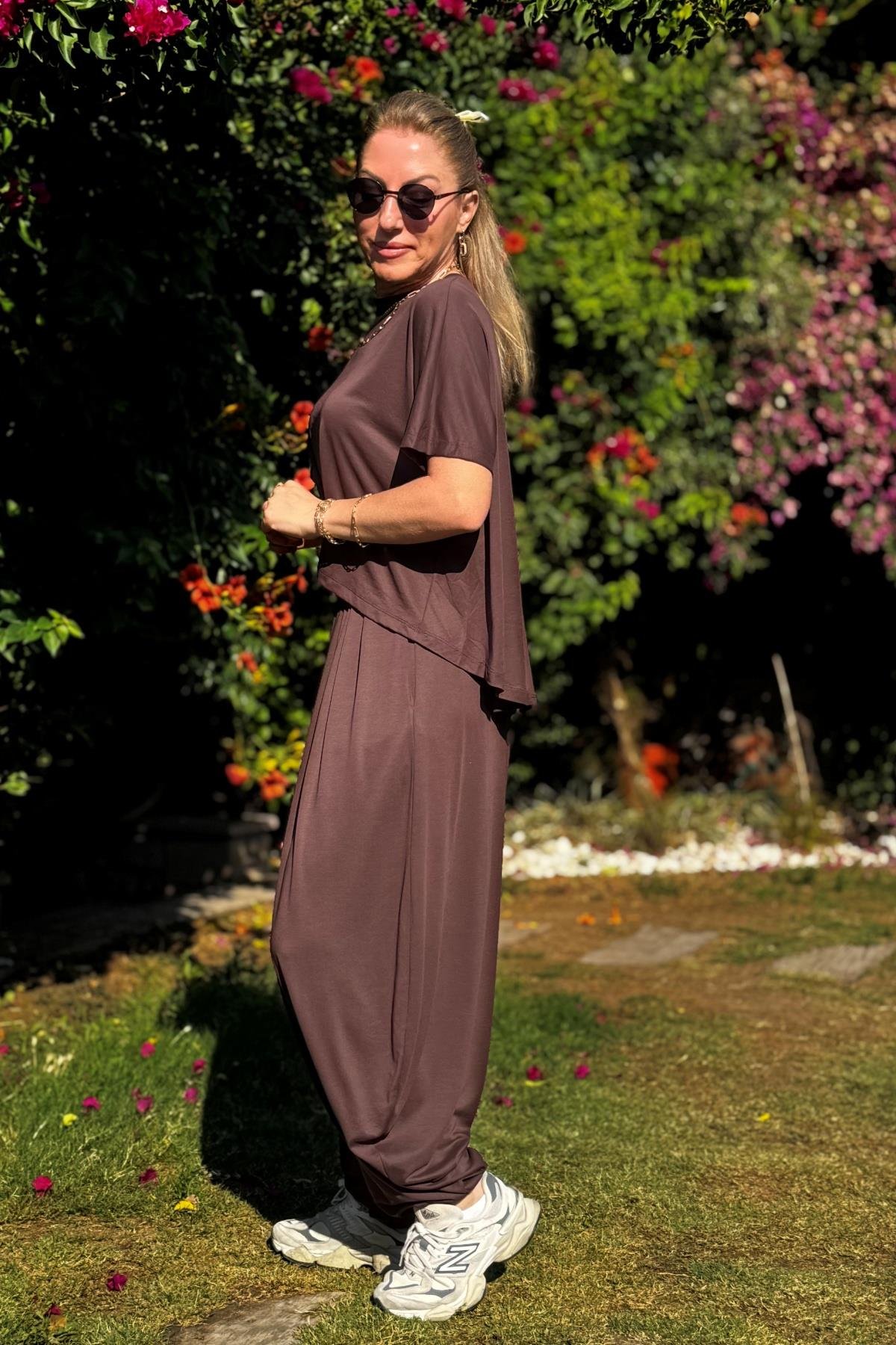 Şalvar Model Kahve Renk Takım