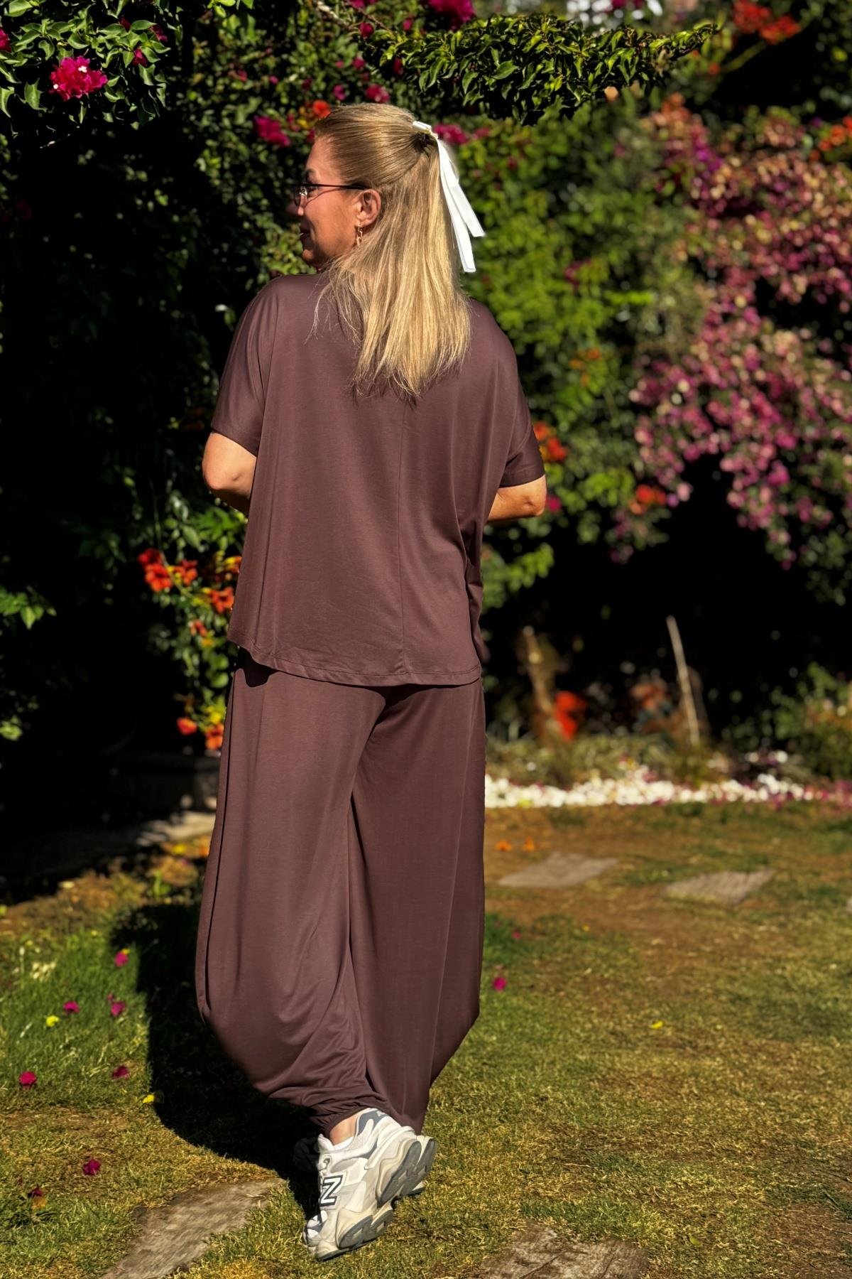 Şalvar Model Kahve Renk Takım