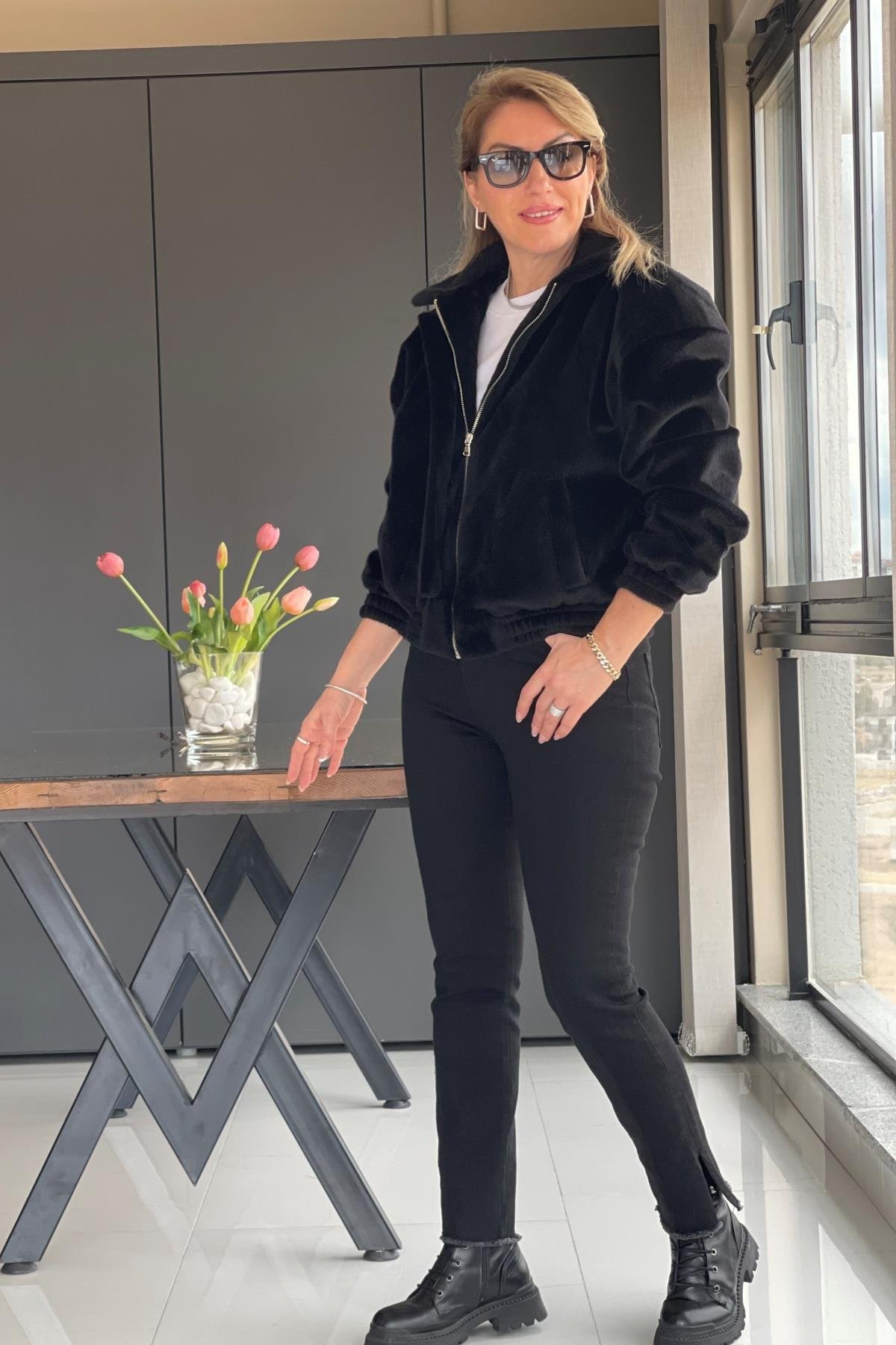 Siyah Bomber Ceket