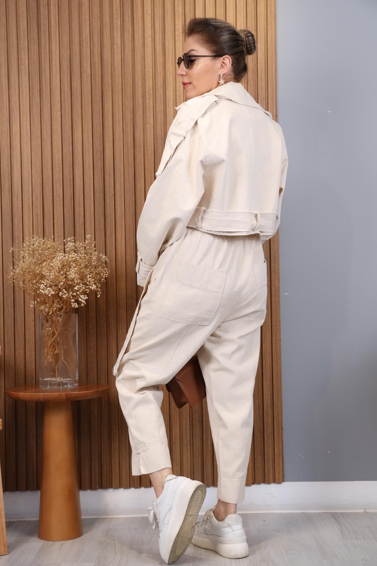 Taş Rengi Gabardin Takım
