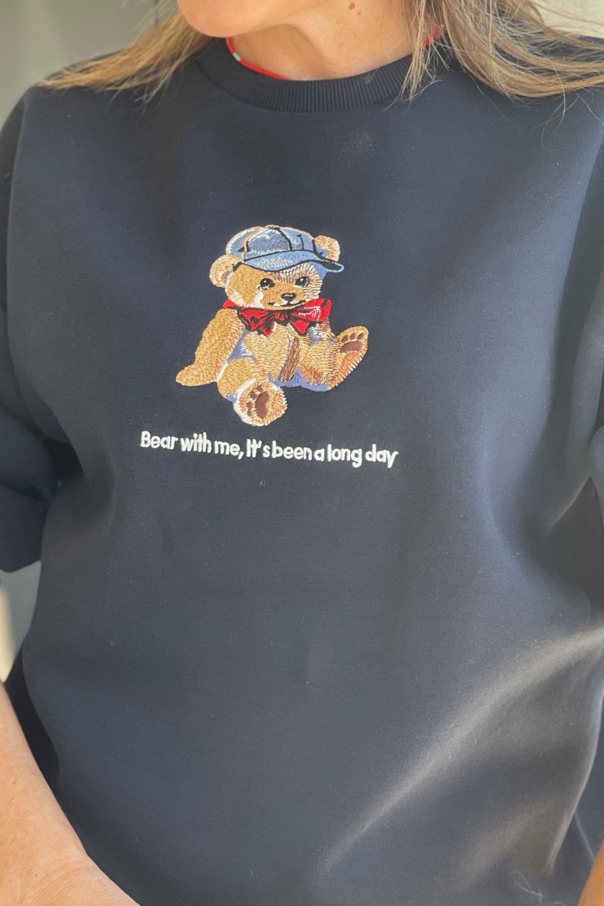 Teddy Nakış Detay Sweat