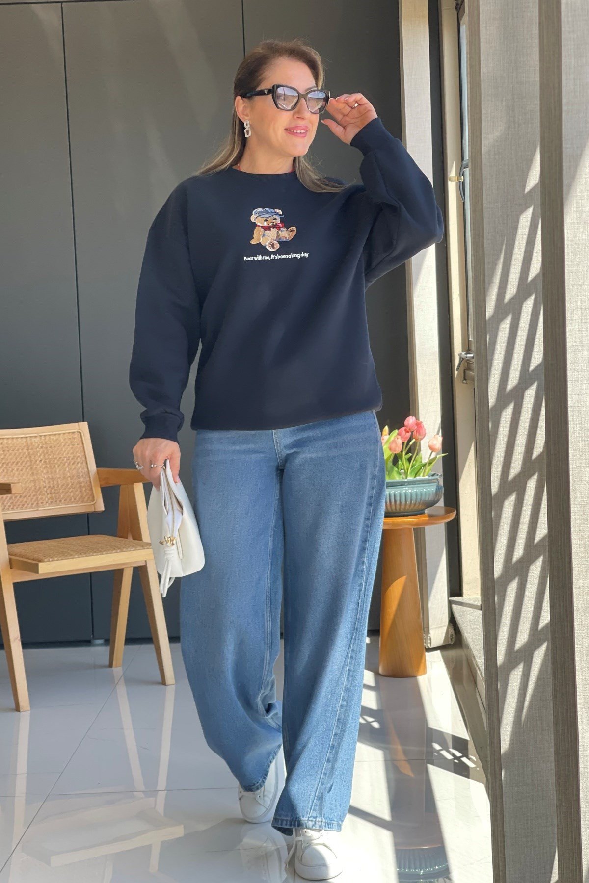 Teddy Nakış Detay Sweat
