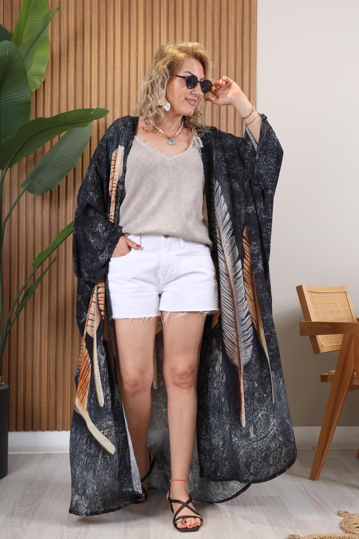 Tüy Desen Kimono