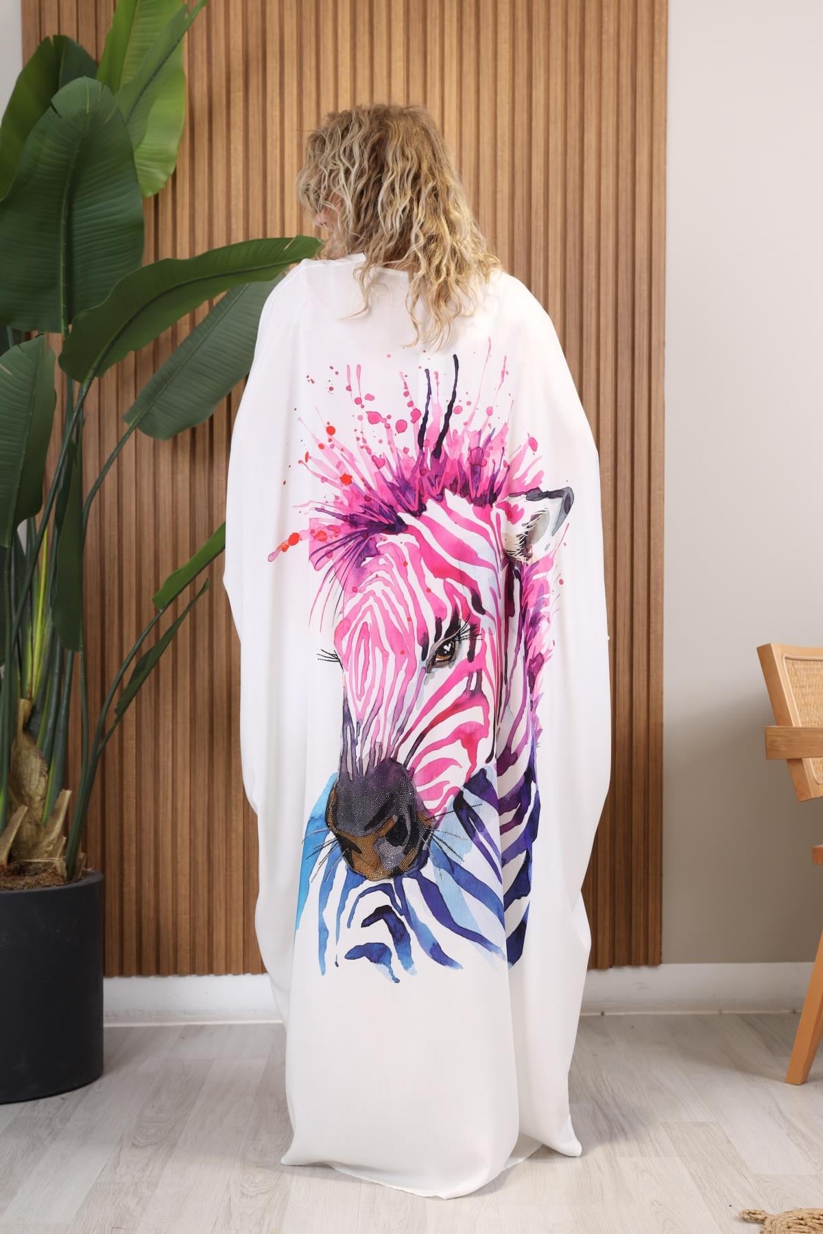 Zebra Desen Kimono