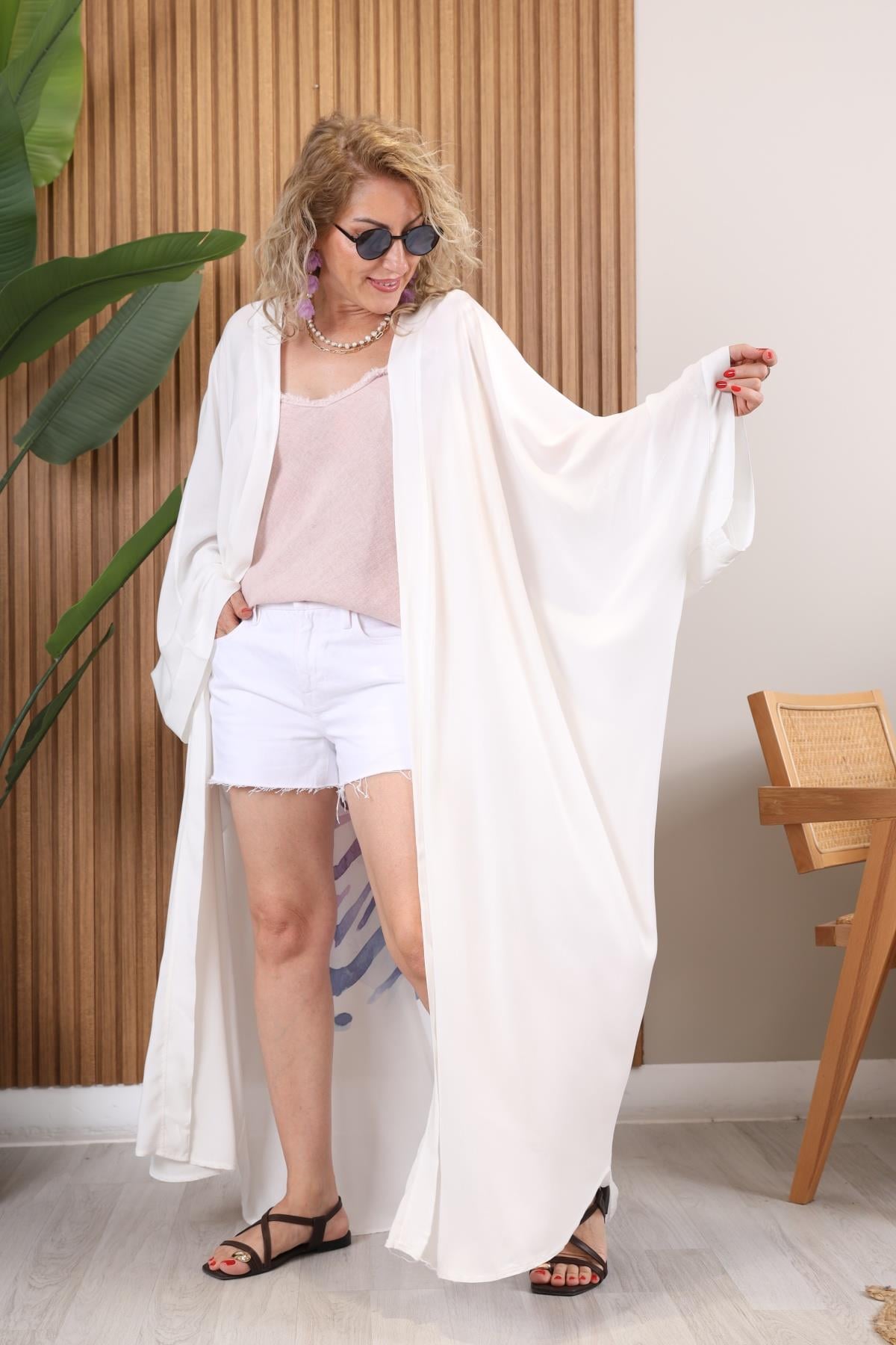 Zebra Desen Kimono