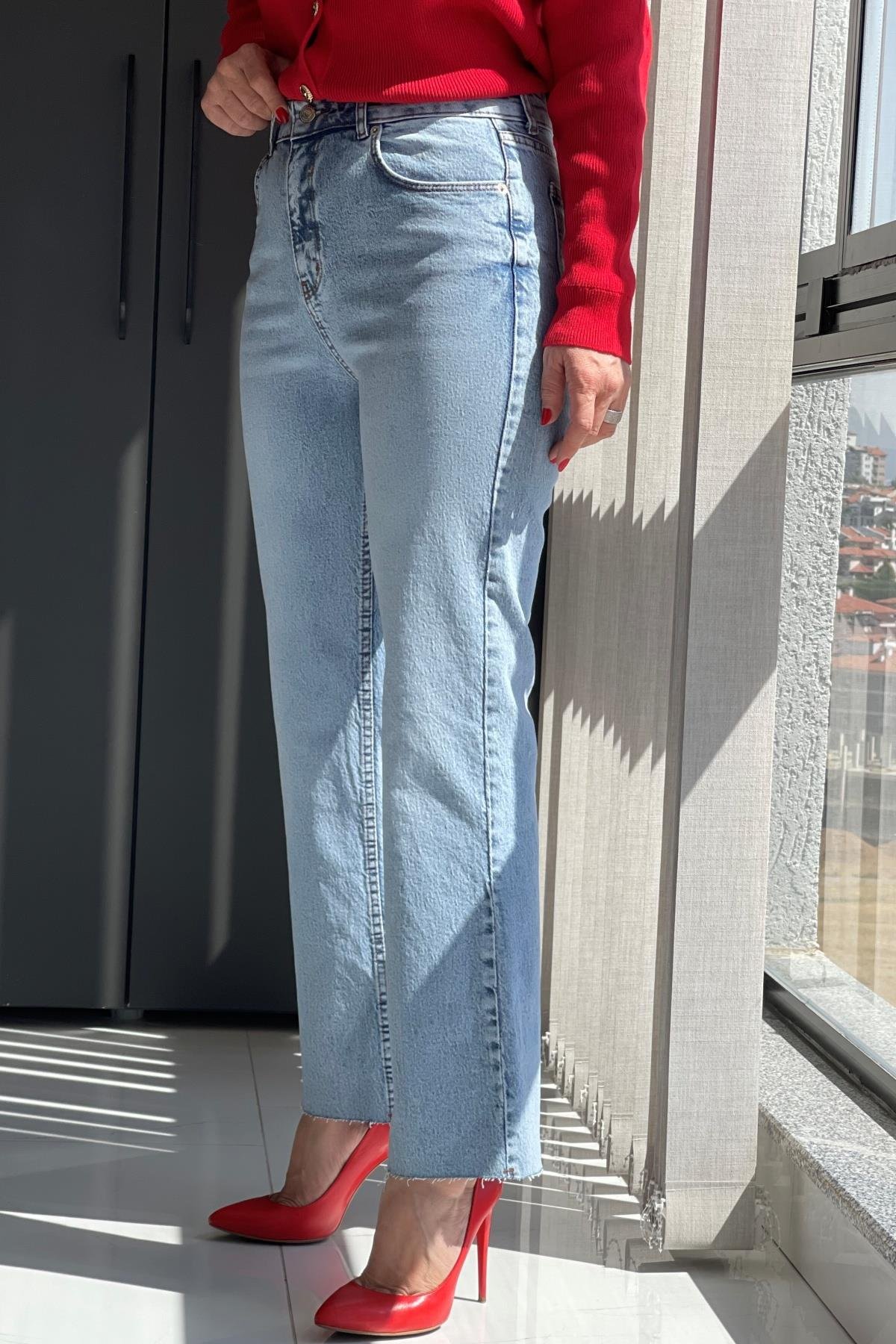 ZR Buz Mavi Boy Fit Jean