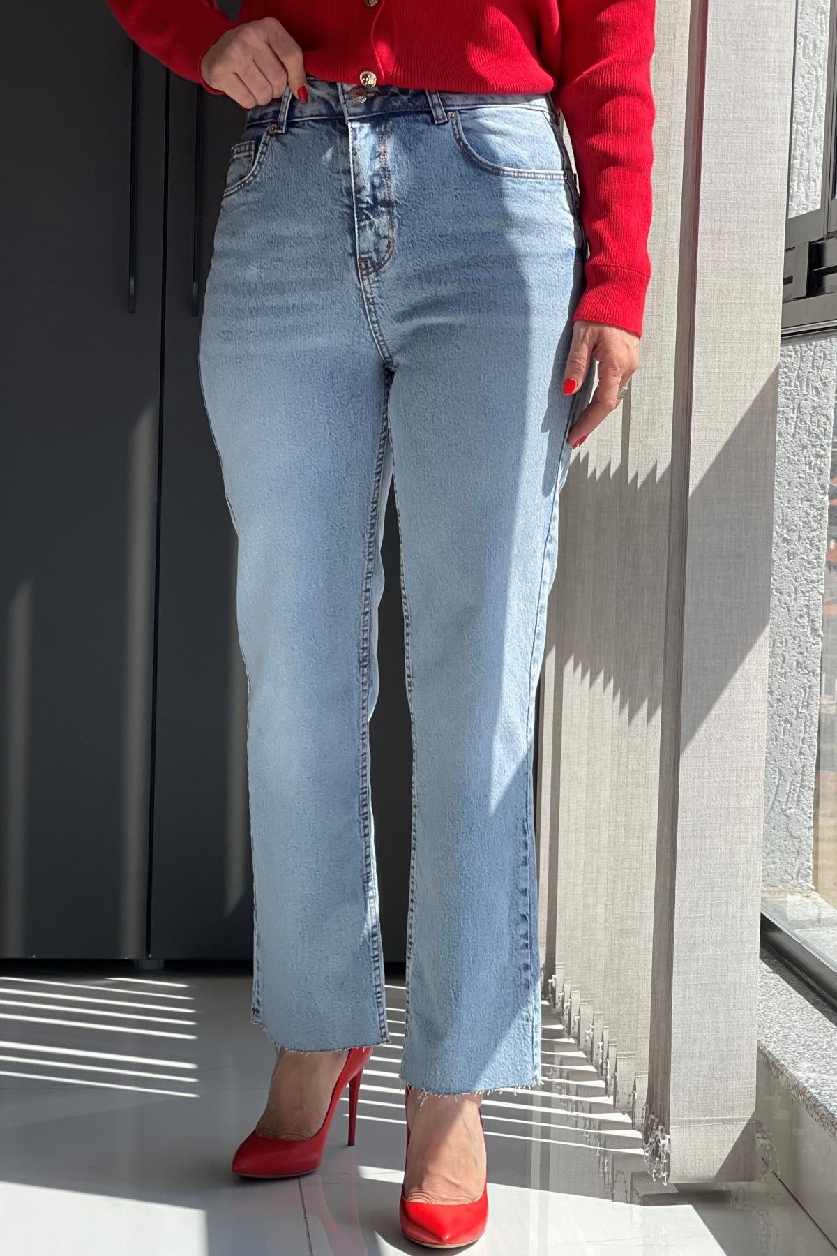 ZR Buz Mavi Boy Fit Jean