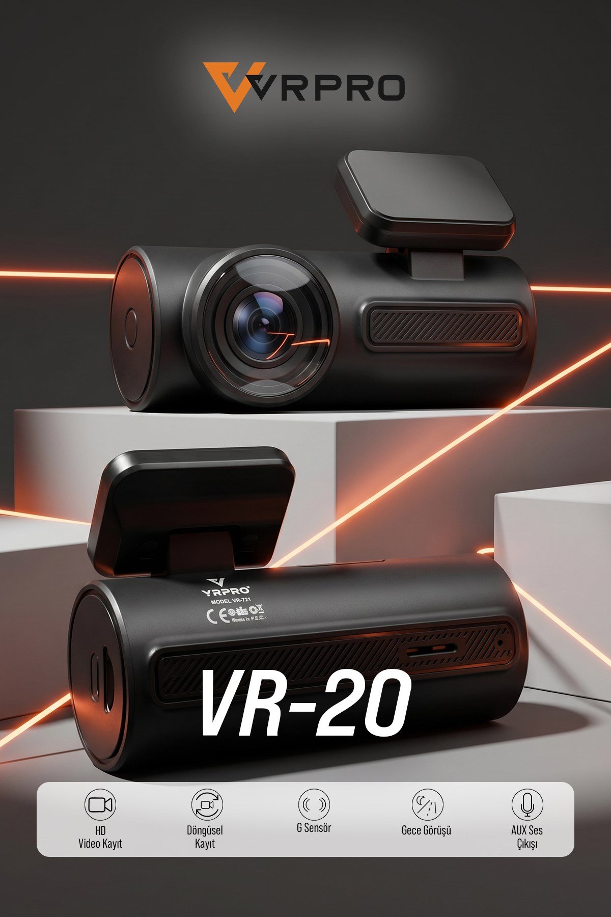 1 KAMERALI EKRANSIZ WİFİ'Lİ KAYIT KAMERASI-VR20