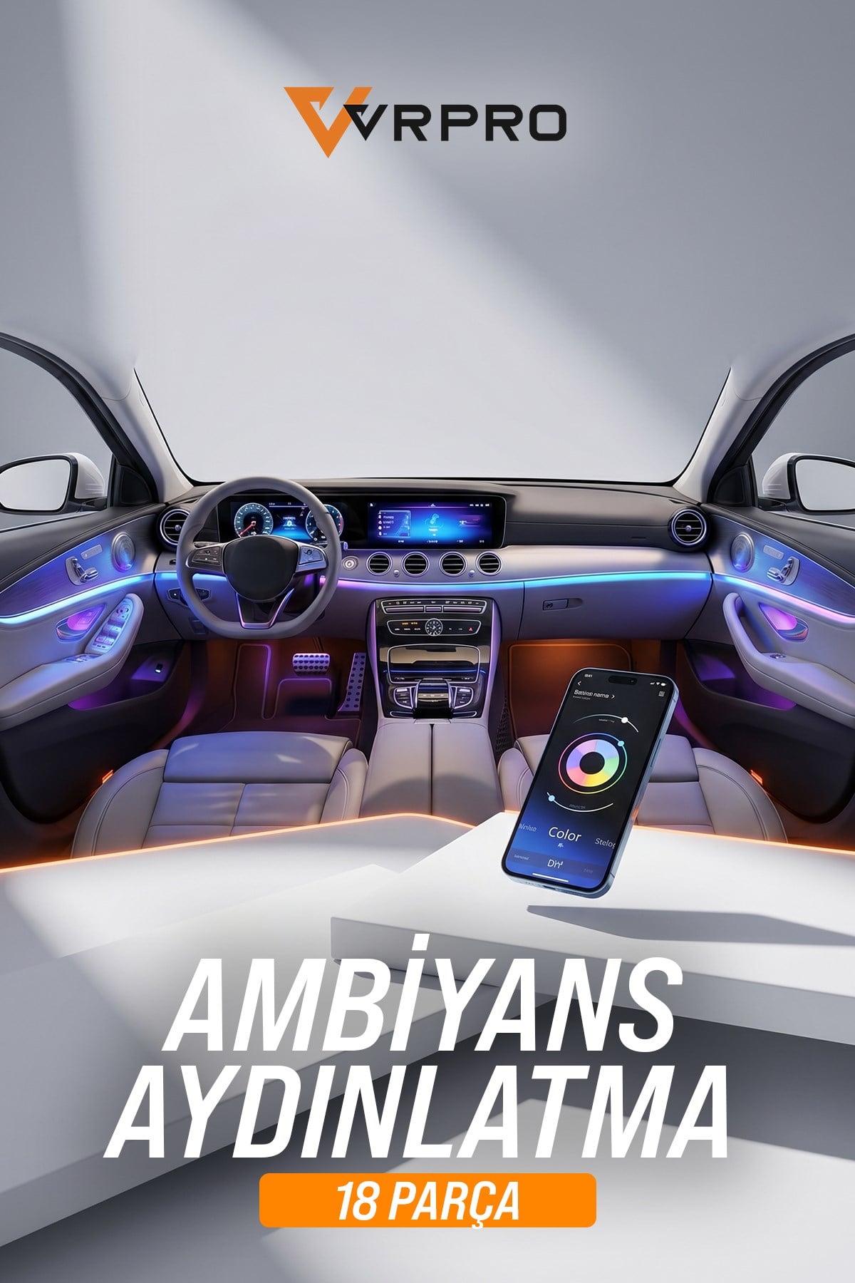AMBIANCE ANIMASYONLU 18 LED 64 RENK