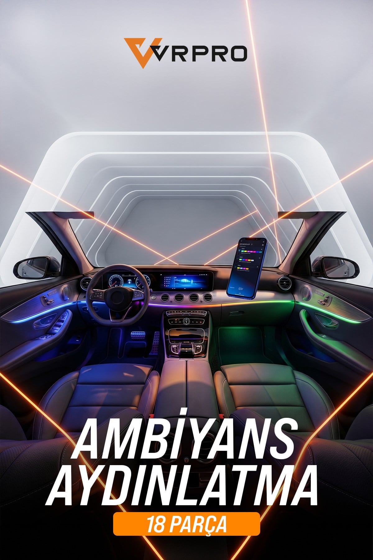 AMBIANCE ANIMASYONLU 18 LED 64 RENK