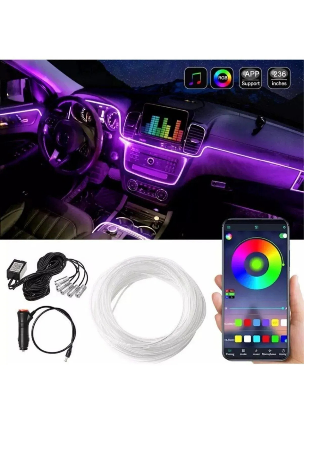 AMBIANCE ANIMASYONLU 18 LED 64 RENK
