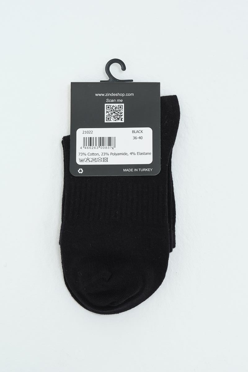 P-007209-Mevsimlik Unisex Soket Uzun Tenis Çorap-SİYAH