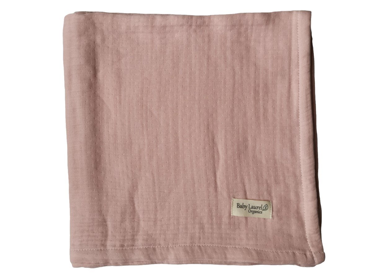 Nature Life-4 KAT Organik Müslin Battaniye 90x120-Soft Pink